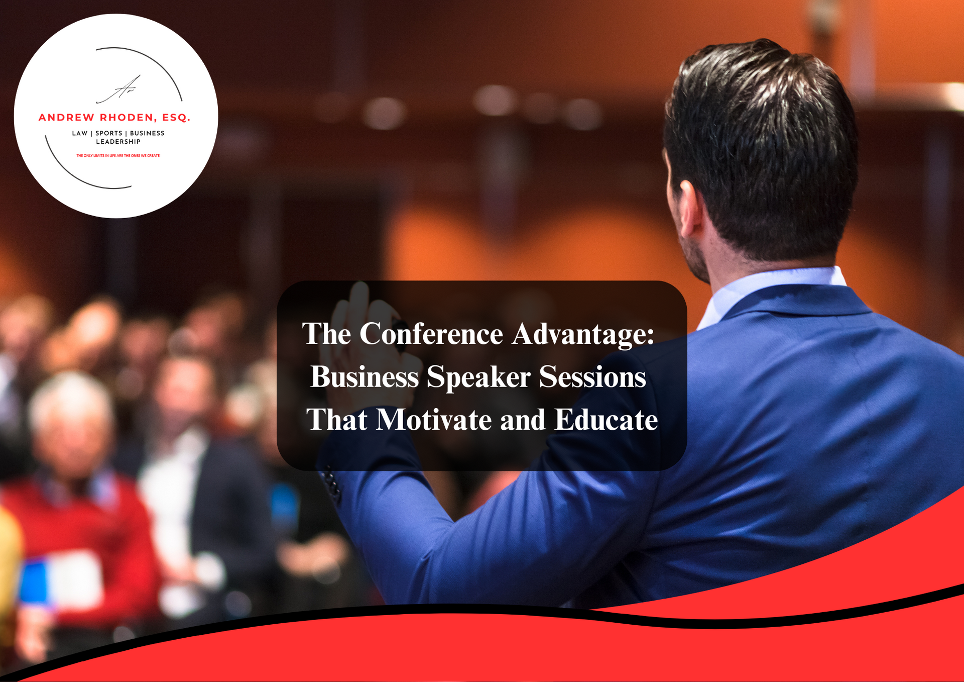 Professional business speaker presenting at a conference