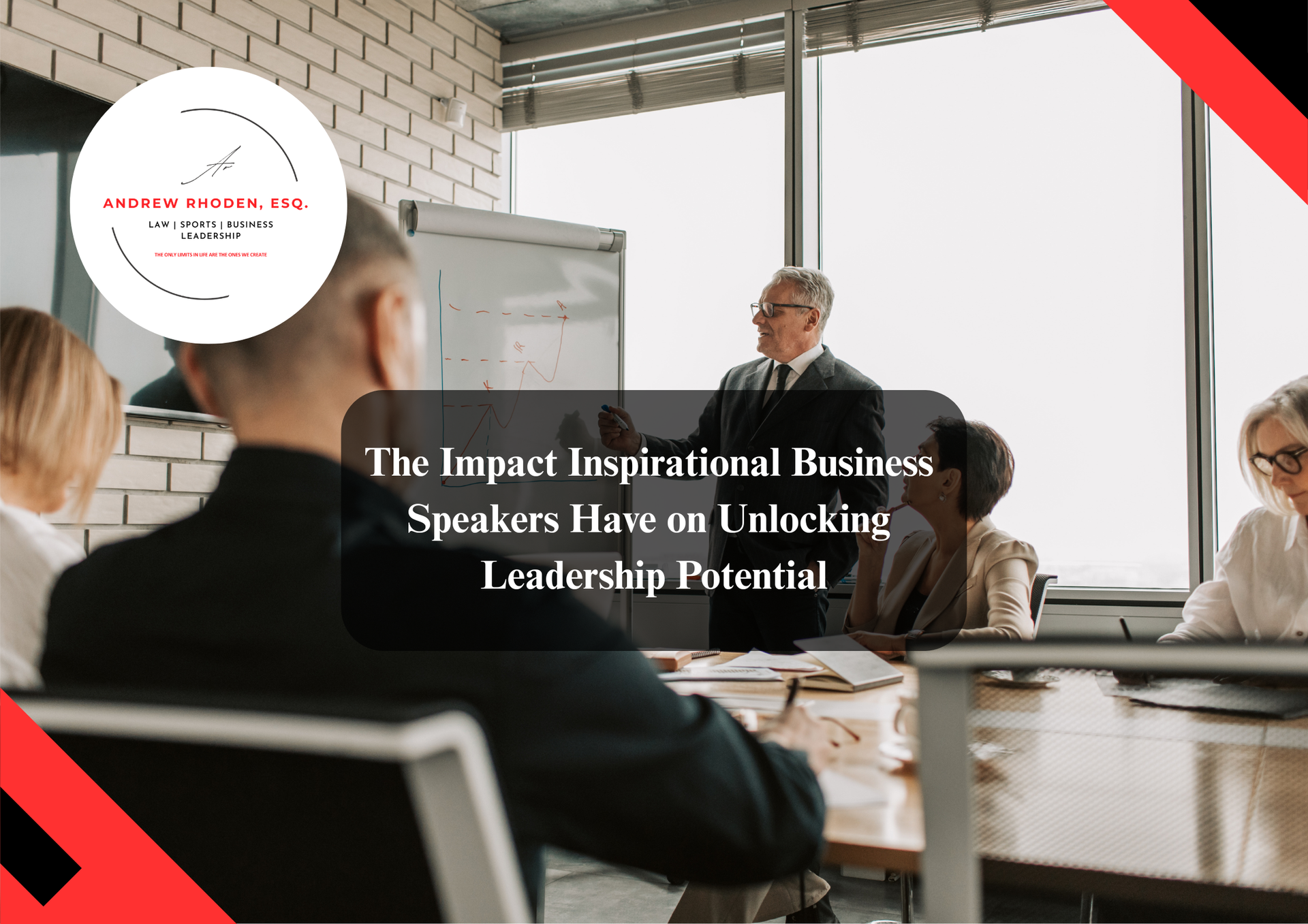 Inspirational business speaker presenting