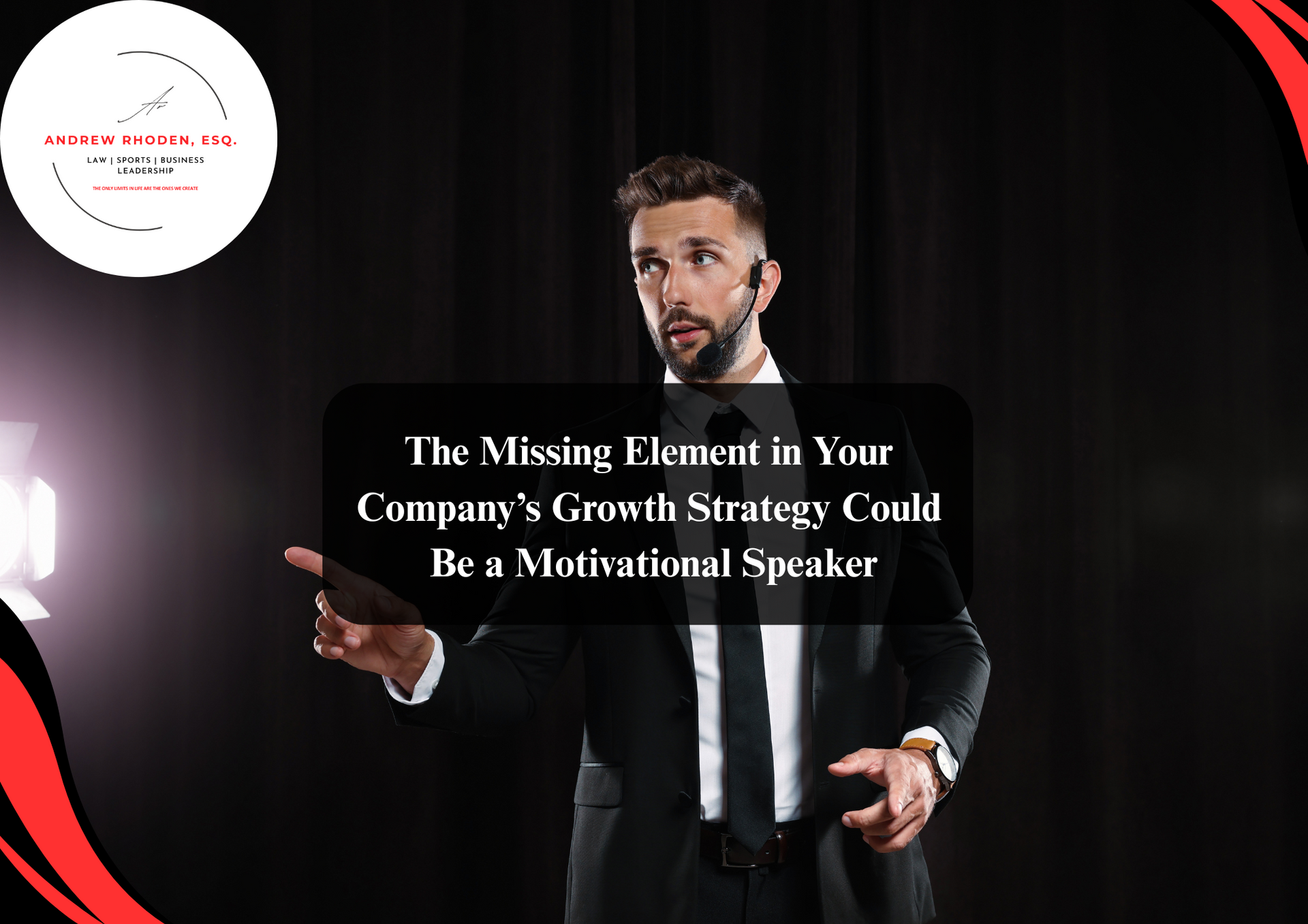 Motivational speaker inspiring audience on stage.