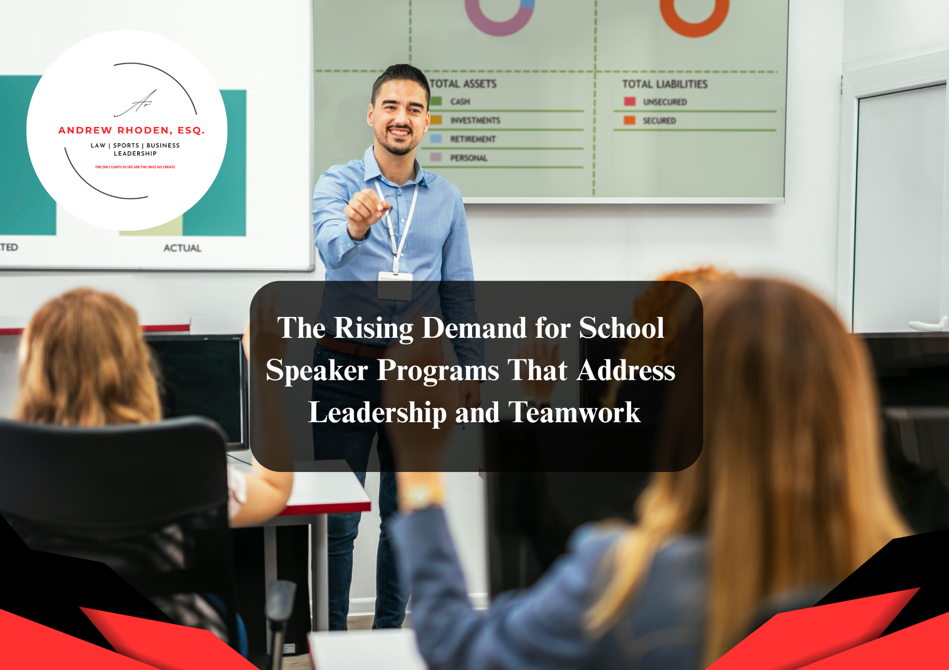 Guest speaker presenting at a school