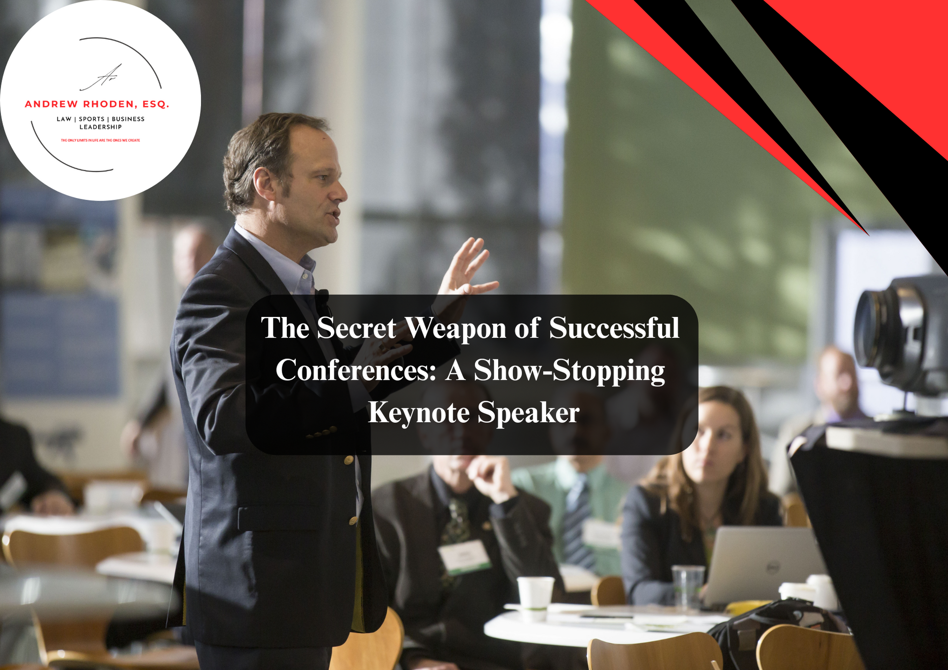 Keynote speaker presenting at a conference event