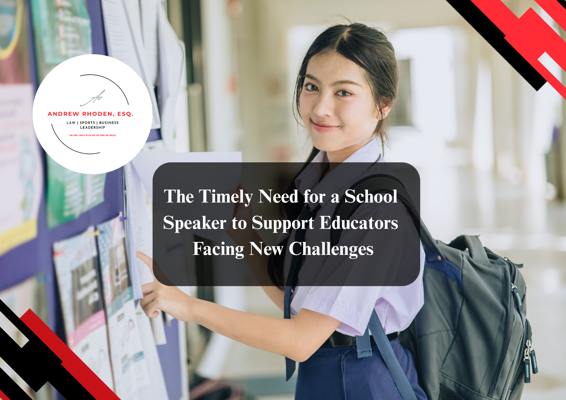 Guest speaker presenting to students in a school auditorium.