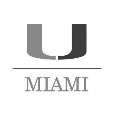 A black and white logo for miami university.