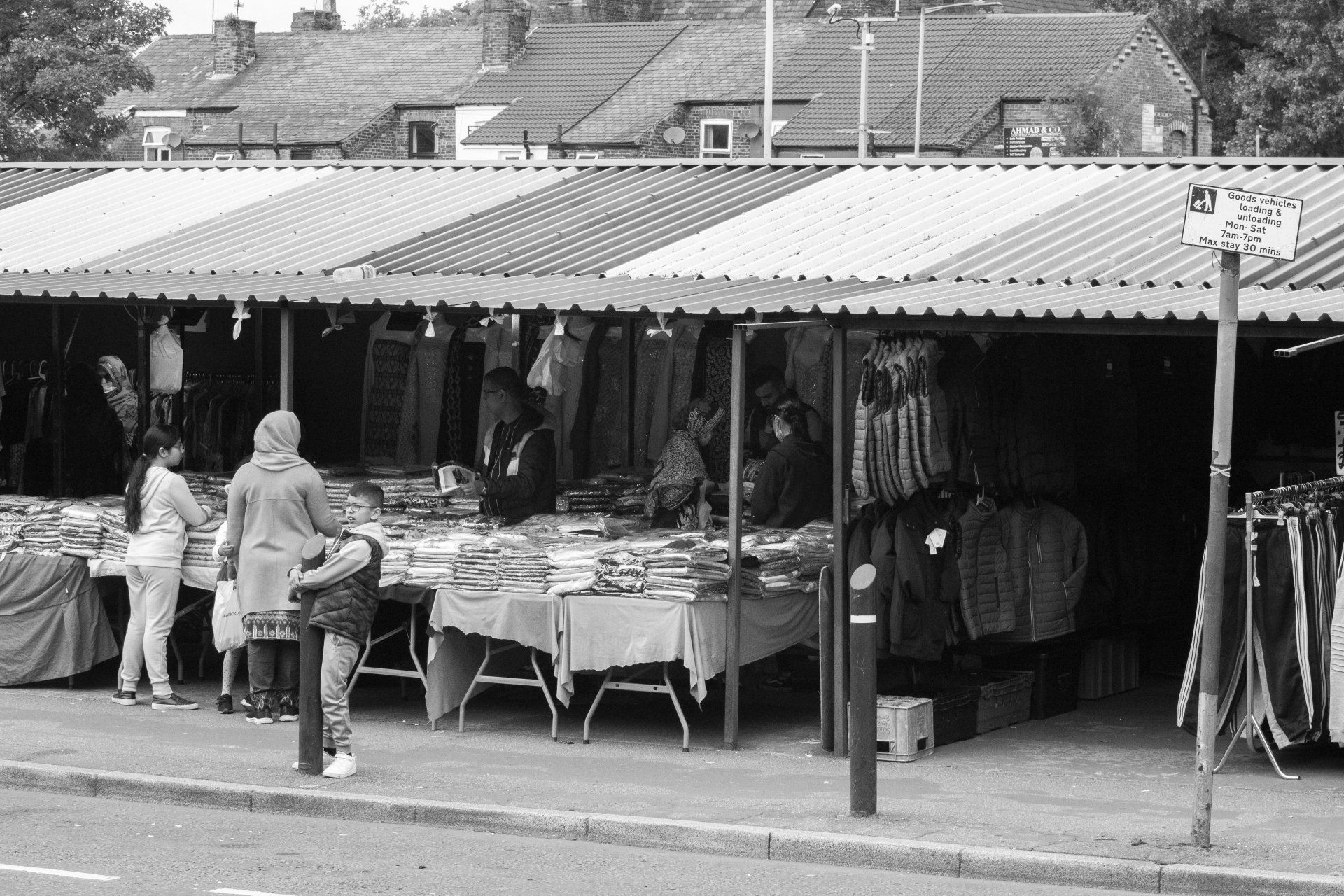 Stalls at Longsight market, Manchester