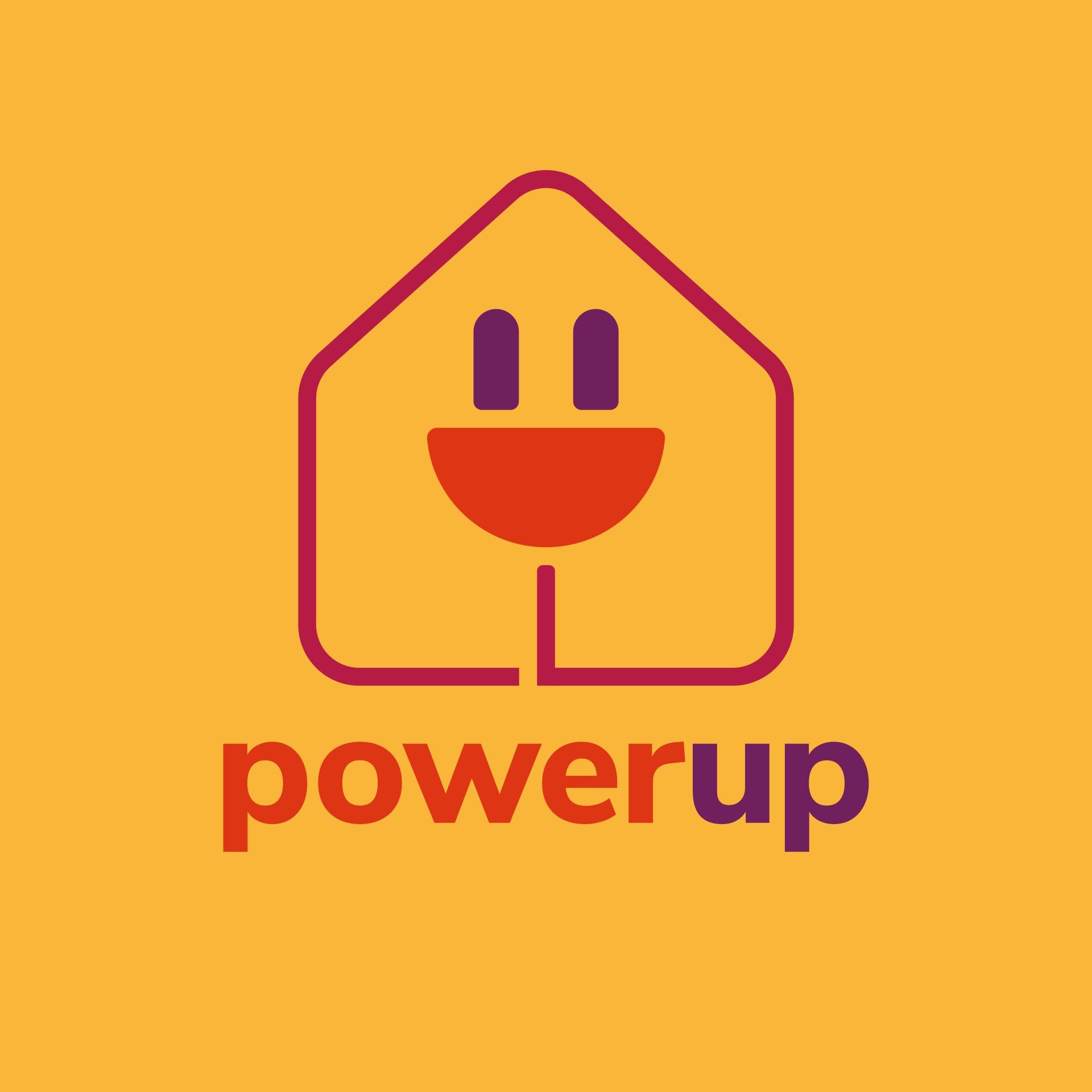 Power Up Manchester primary logo on orange background