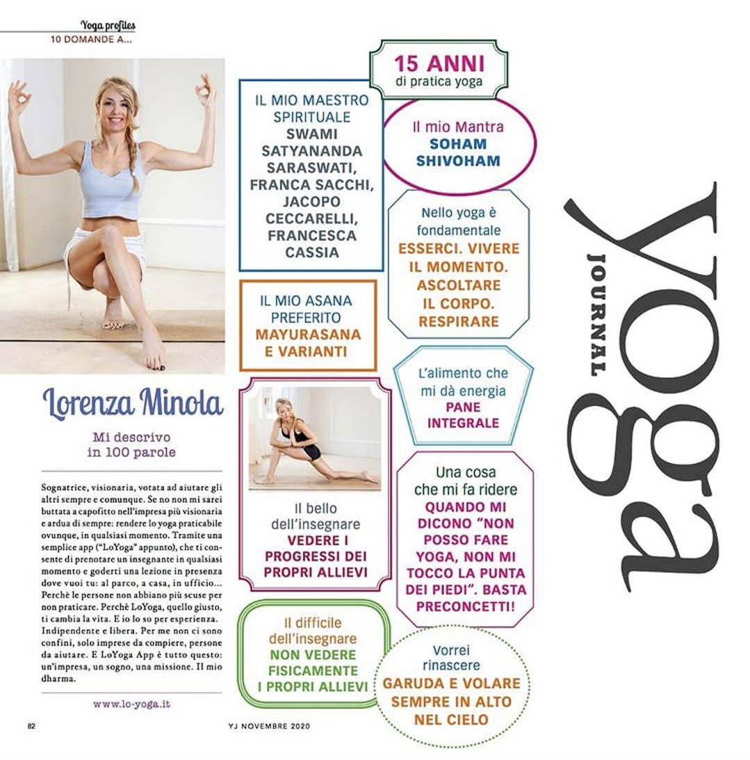 Lorenza Minola Yoga Journal