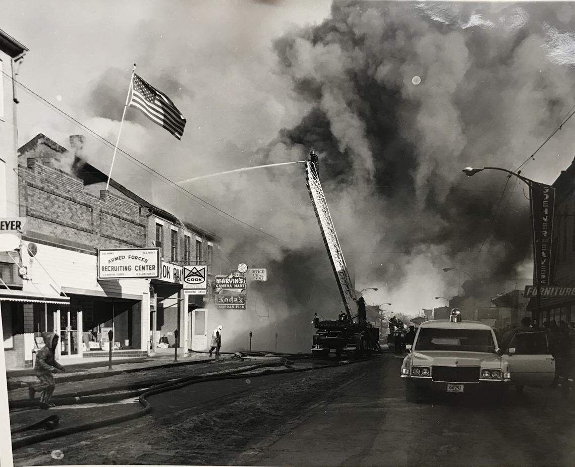 1972 Liese Lumber fire historic Belleville Illinois