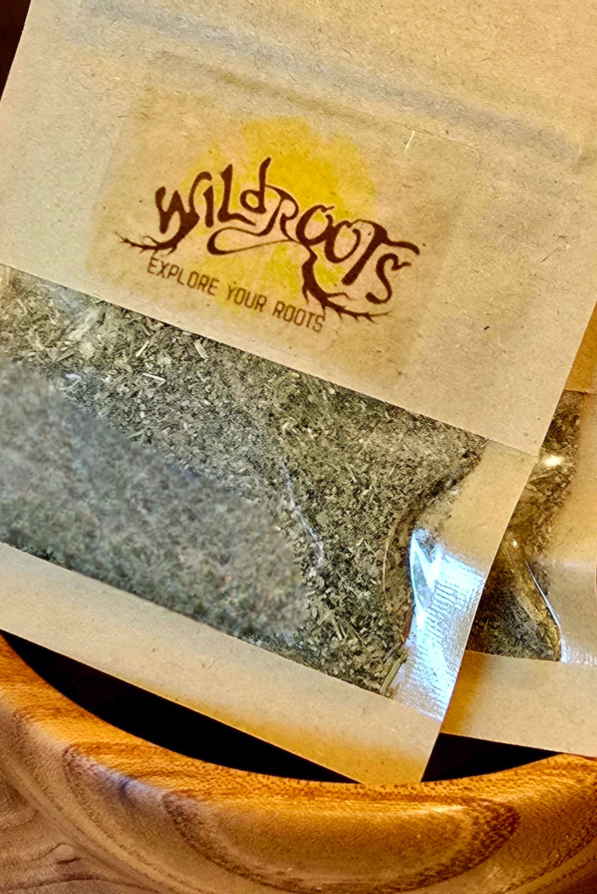 Small packets of herbs with a