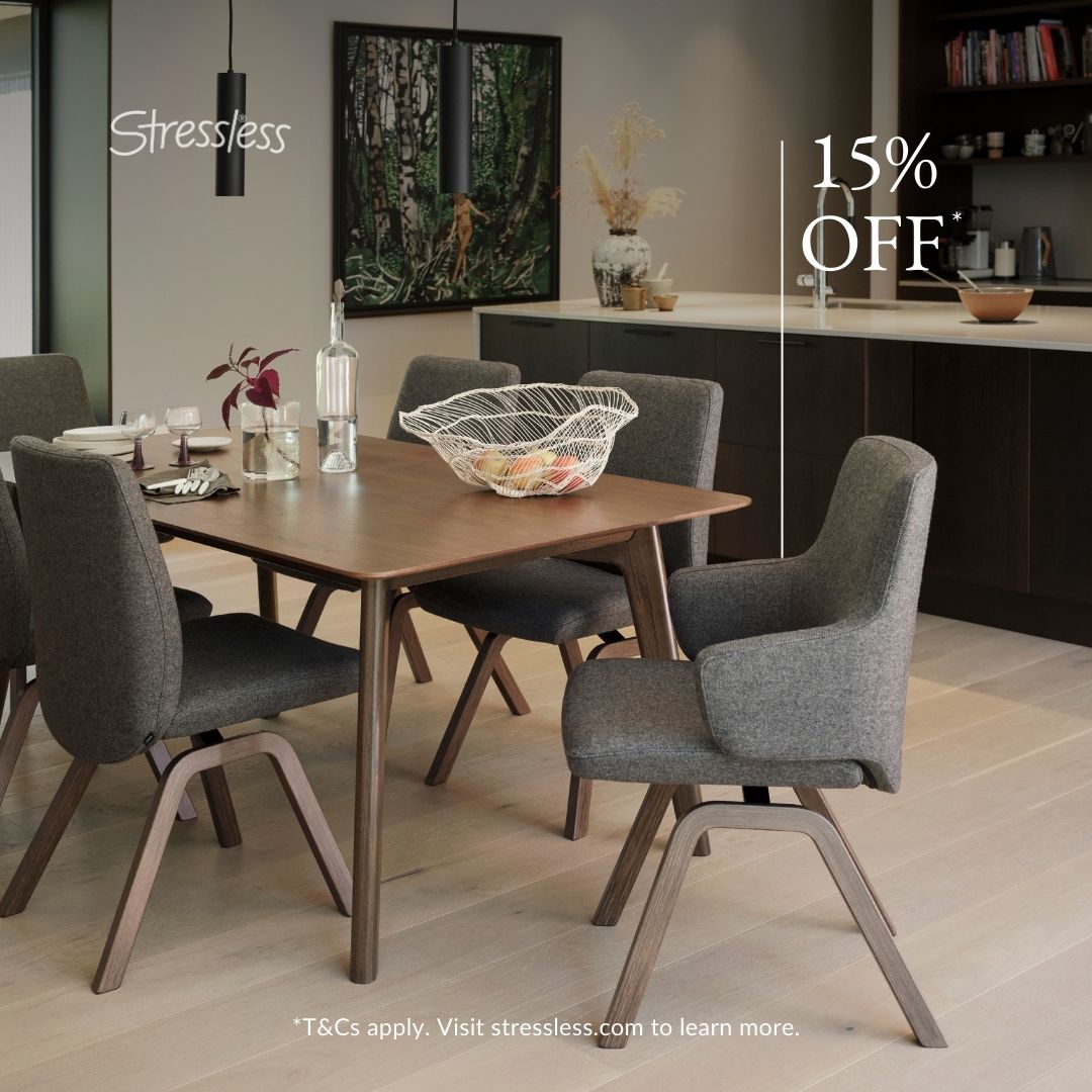Stressless Dining room with a sale- Specialty Furniture in Macquarie, NSW