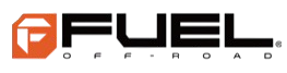 A fuel off road logo on a white background