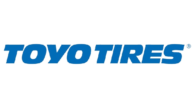 The toyo tires logo is blue and white on a white background.