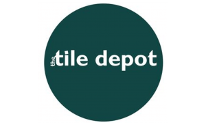 The tile depot logo is in a green circle on a white background.
