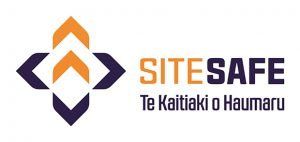 A logo for a company called sitesafe. Auckland Tilers