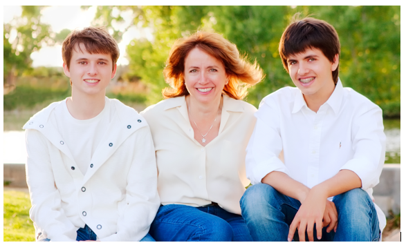 Chez Panise Founder Patricia with her two sons Nick and Sean