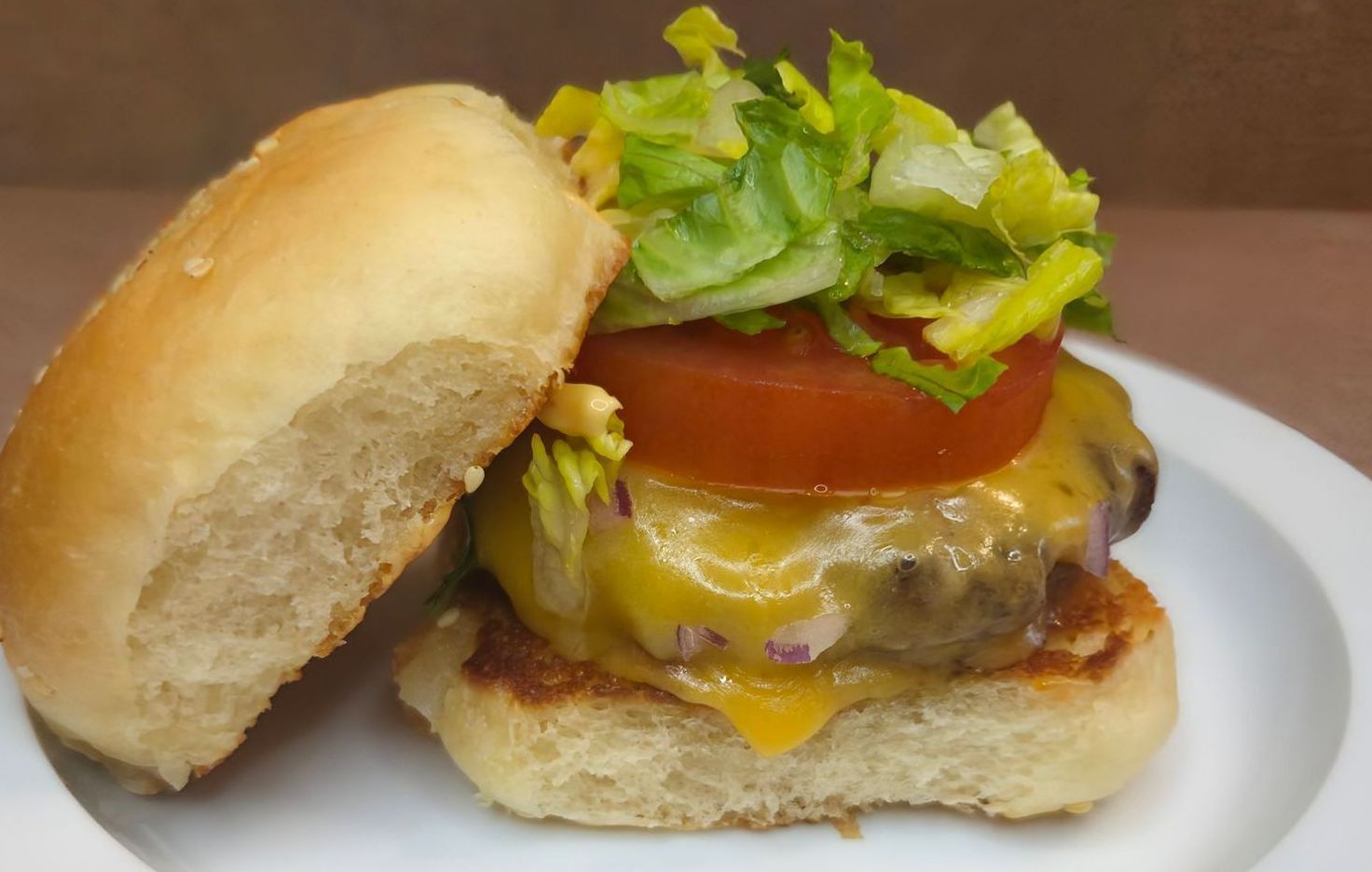 Chez Panise Cheeseburger Slider Closeup