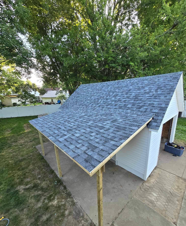 Residential House With Asphalt Shingle Roof