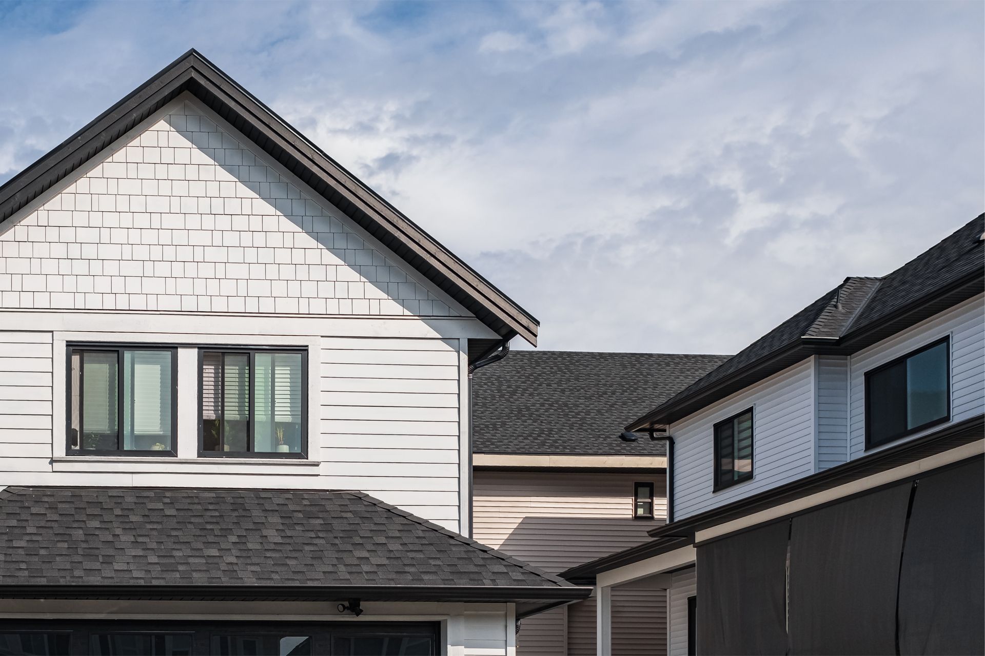Residential House With Asphalt Shingle Roof
