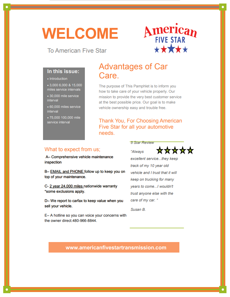 File Image | American Five Star Auto Repair & Transmission