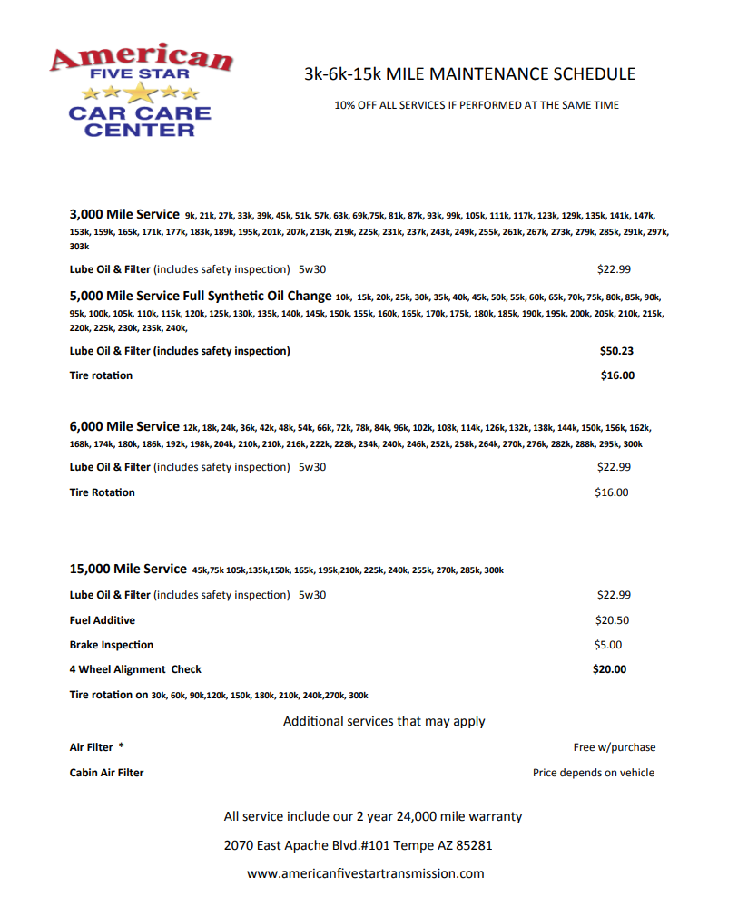 File Image | American Five Star Auto Repair & Transmission