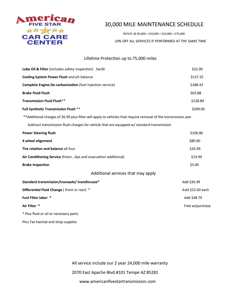 File Image | American Five Star Auto Repair & Transmission