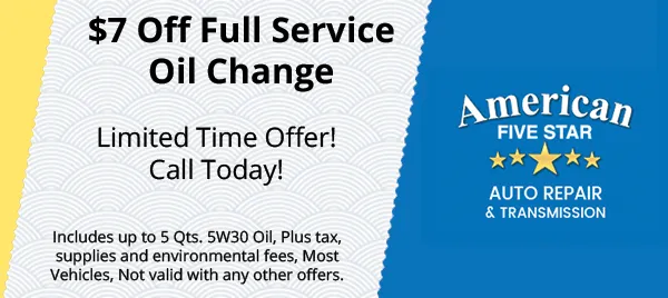 Oil Change | American Five Star Auto Repair & Transmission