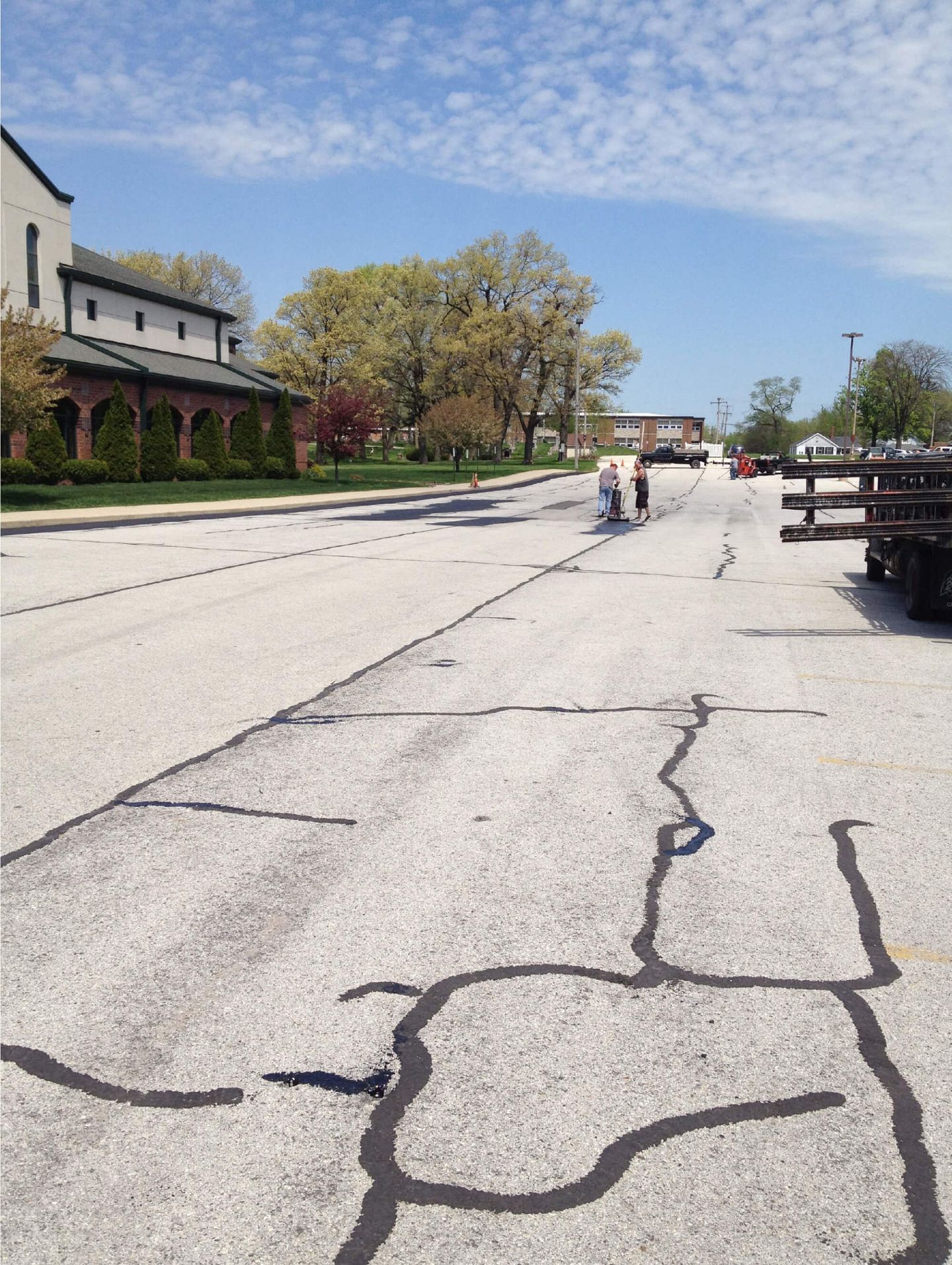 Crack Filling On The Highway — Schereville, IN — Ristich Asphalt Paving Inc