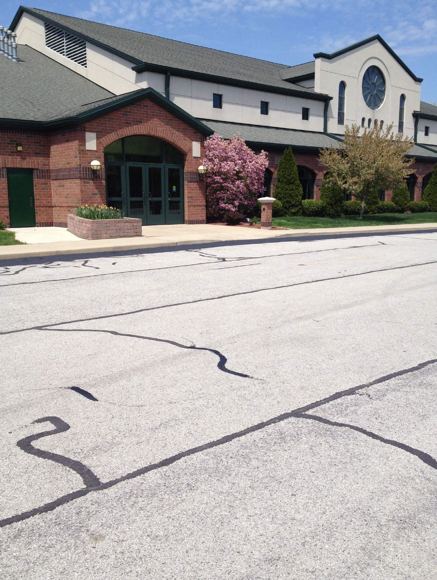 Empty Road With Crack Filling — Schereville, IN — Ristich Asphalt Paving Inc