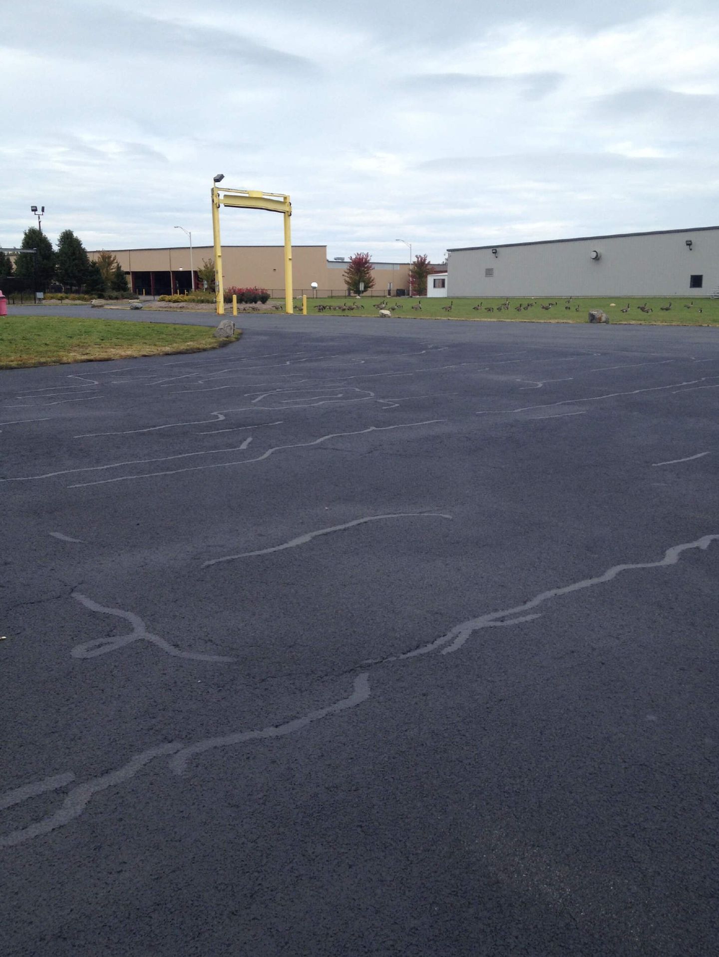 Empty Road With Crack Filling — Schereville, IN — Ristich Asphalt Paving Inc
