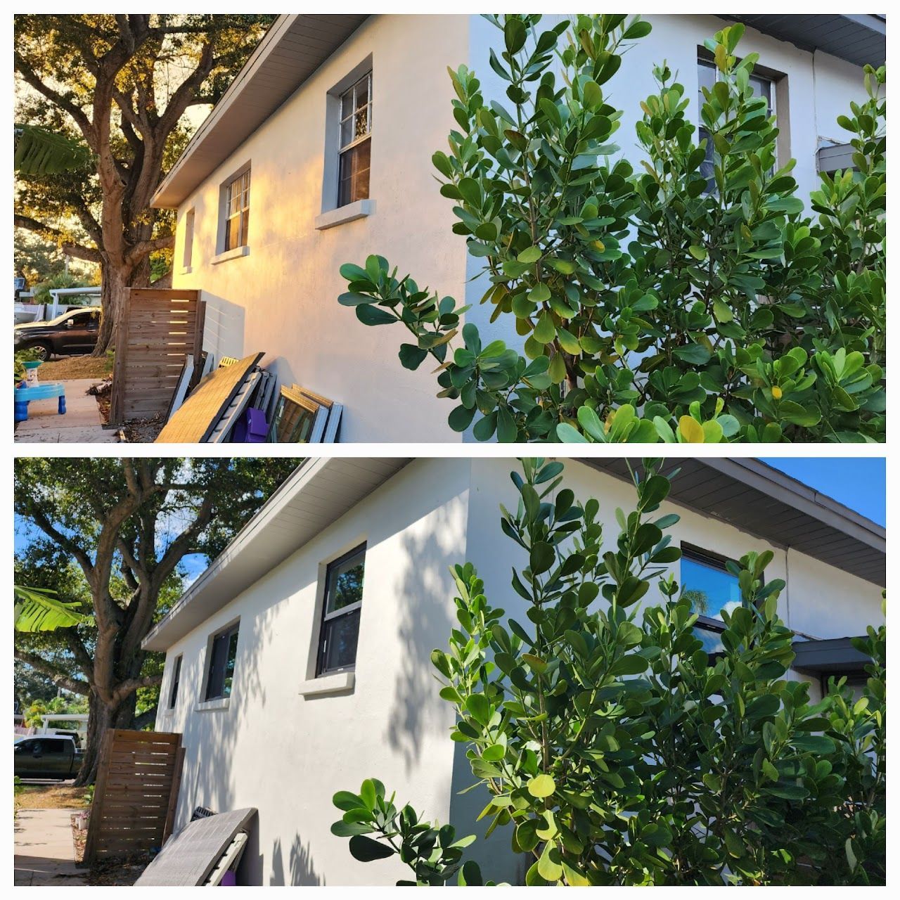 Impact-resistant windows on Tampa Bay residence with storm protection upgrades