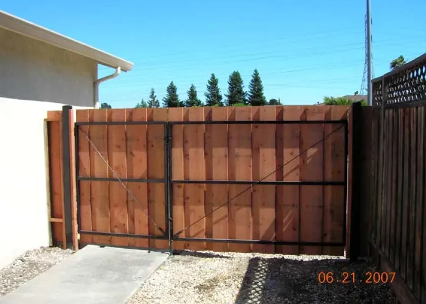 A picture of a wooden gate taken in 2007