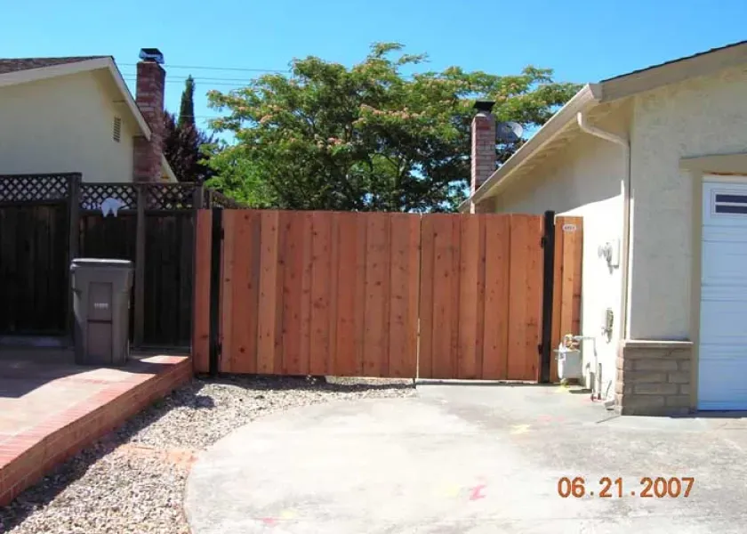 A picture of a wooden fence taken in 2007
