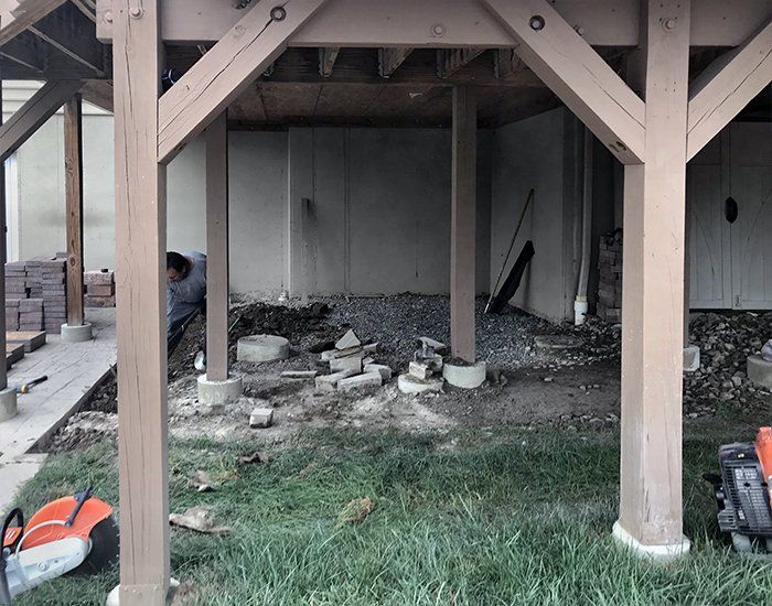 Under Deck Patio - Before