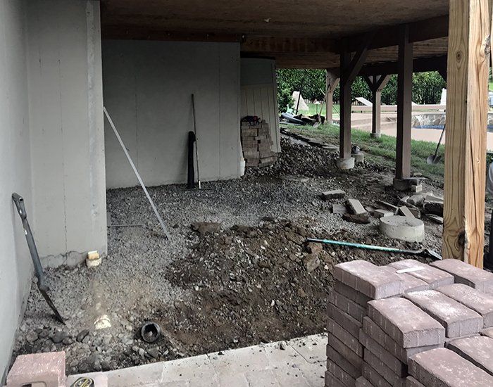 Patio Under Deck Patio - Before