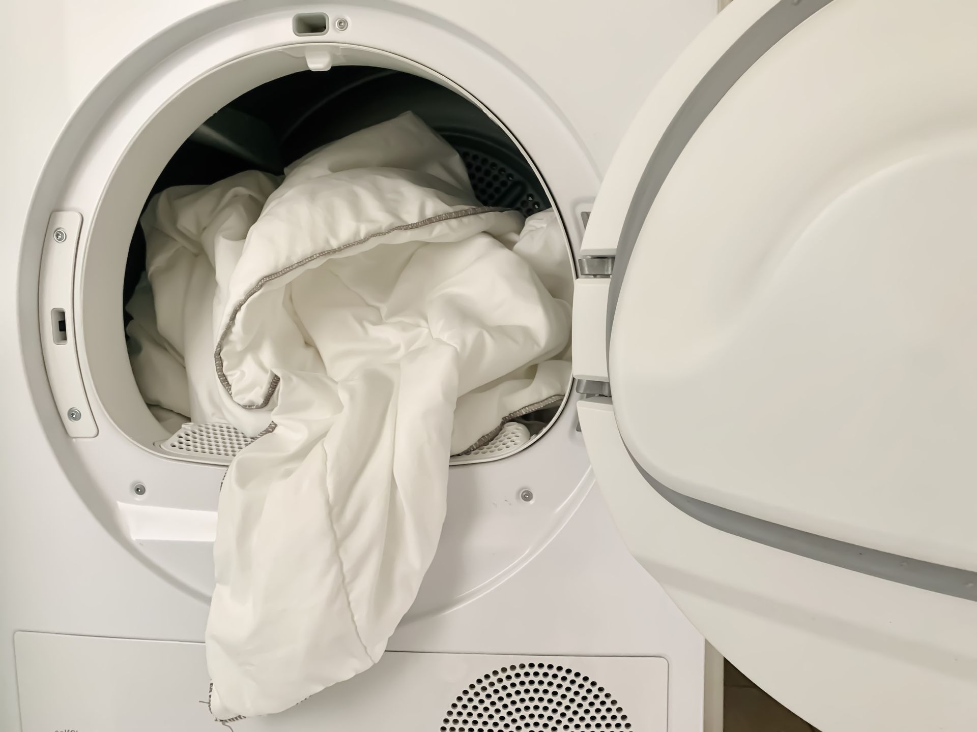 Blanket on washing machine