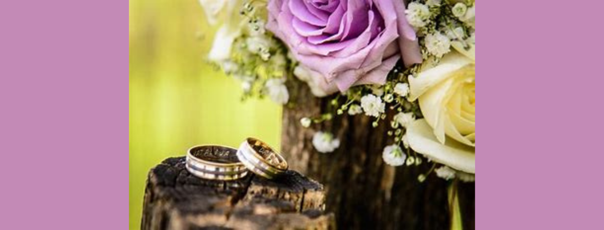 diamond wedding bands with roses