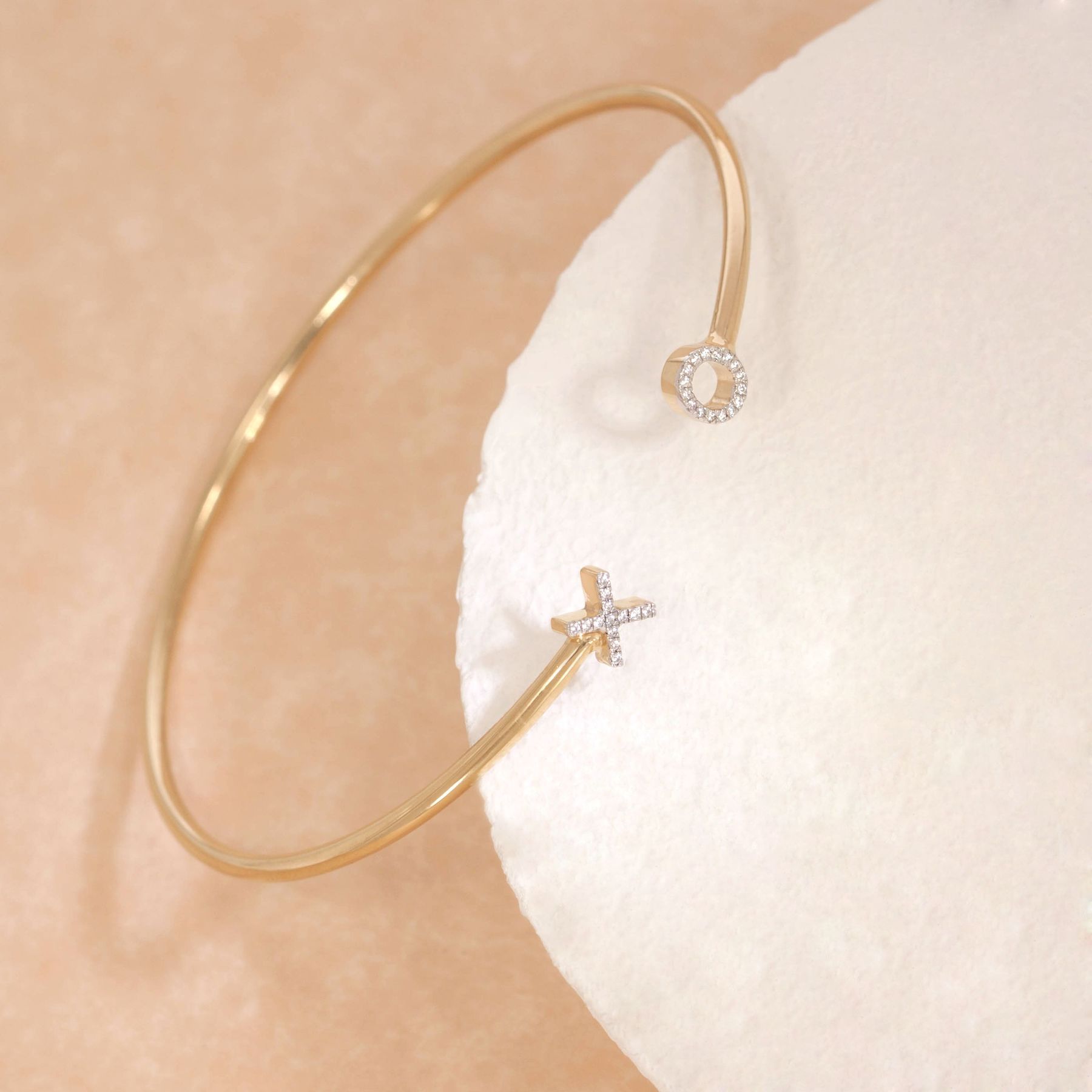 ella stein gold XO bangle bracelet