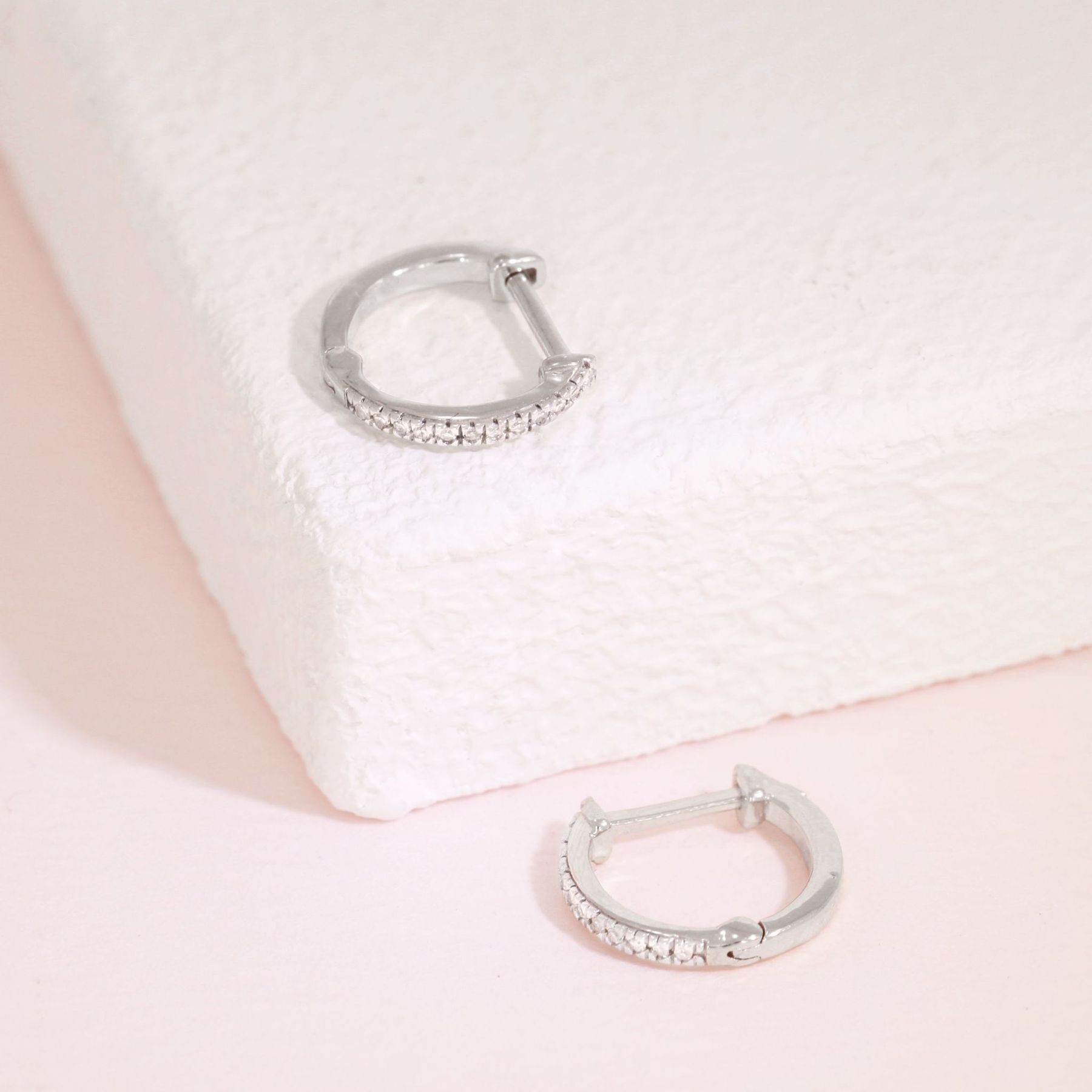 ella stein silver mini hoop earrings