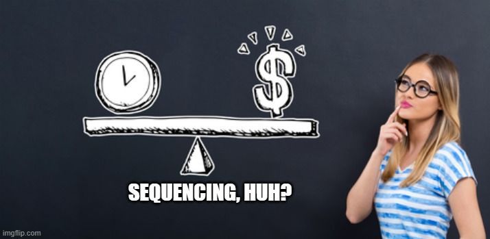 young woman thinkking about money
