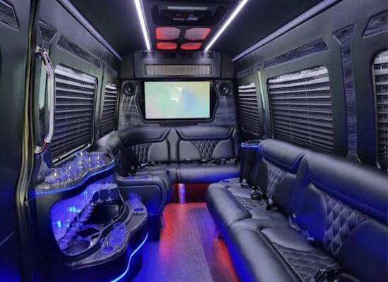 sprinter limo rental for Quinceaneras in Fresno