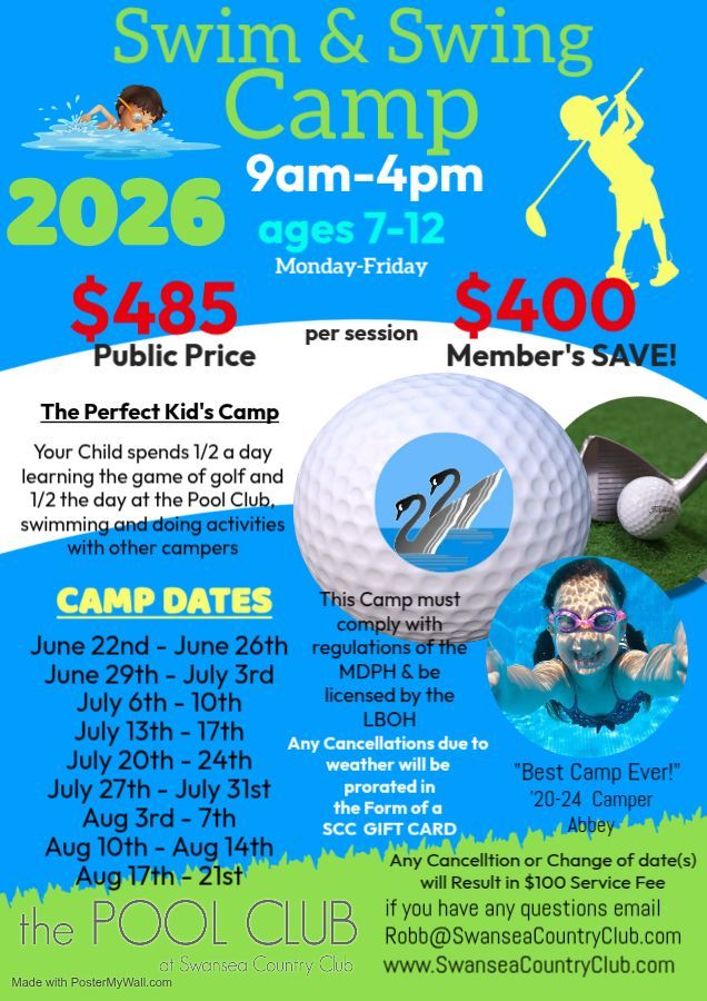 2026 Swim and Swing Camp