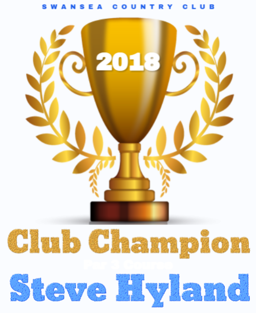 A trophy that says club champion steve hyland on it