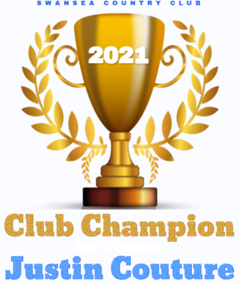 A swansea country club logo that says club champion justin couture