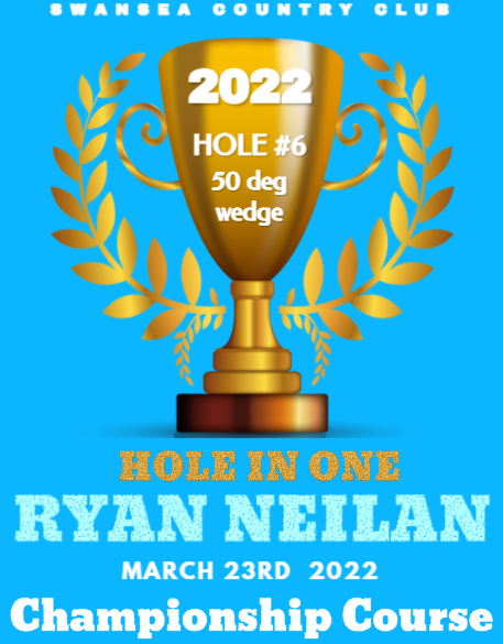 A poster for ryan neilan 's hole in one championship course
