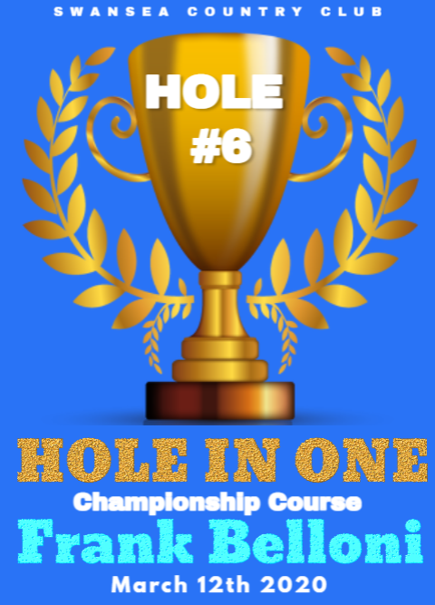 A poster for the swansea country club hole in one championship course