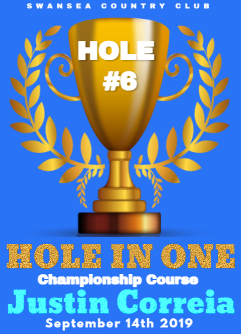 Hole in one championship course justin correia september 14th 2019
