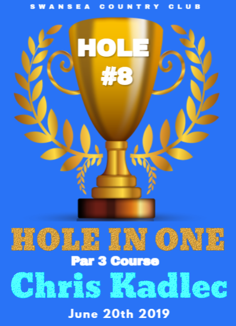 Hole # 8 hole in one par 3 course chris kadlec june 20th 2019