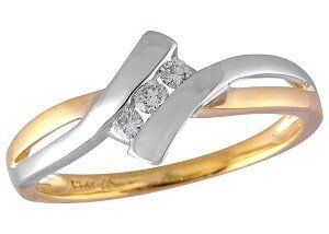 Used Jewelry — 14k Two-tone Diamond Ring in Warren, OH