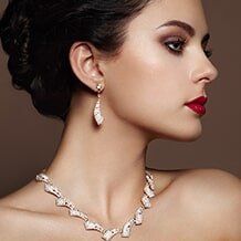 Jewelry store -Fashion portrait of young beautiful woman with jewelry. in Warren, OH