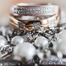 Custom Diamond Rings - Macro photo of wedding rings in Warren, OH