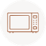 Microwave icon in a circle